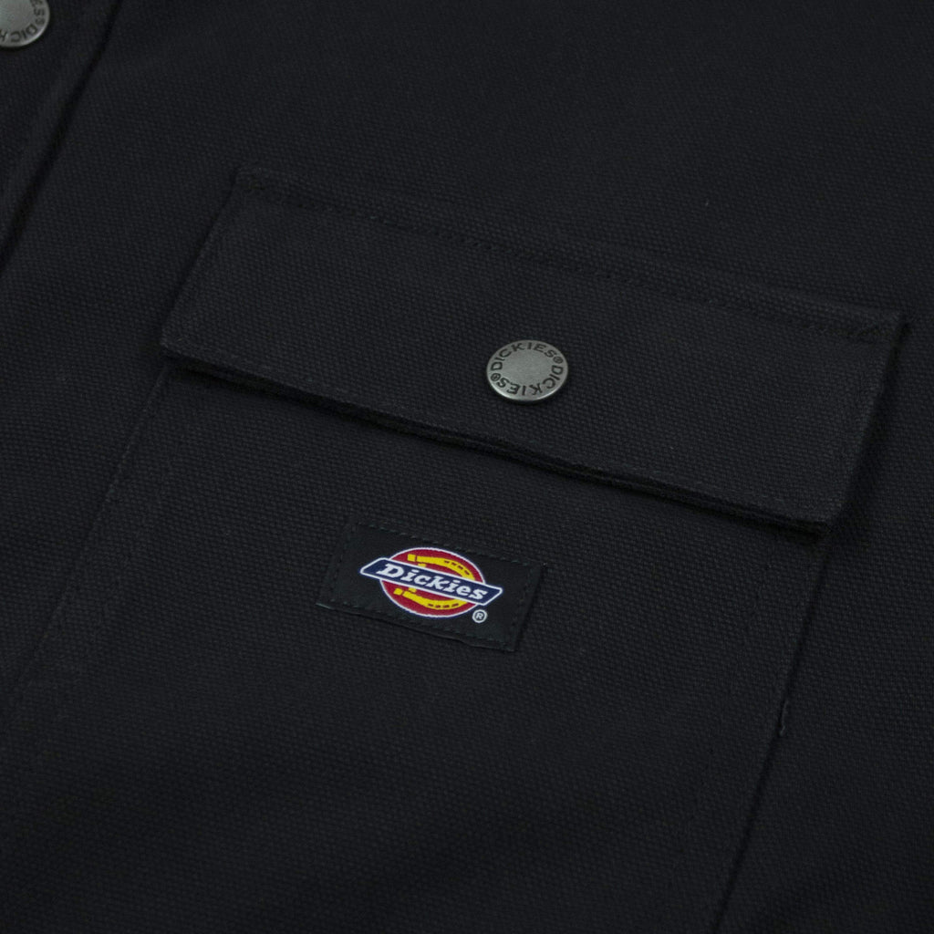 Dickies Duck Canvas Shacket - Black Pocket Branding 