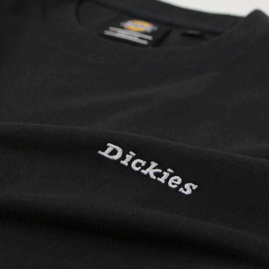 Dickies LS Loretto Tee - Black Embroidered Chest Text 