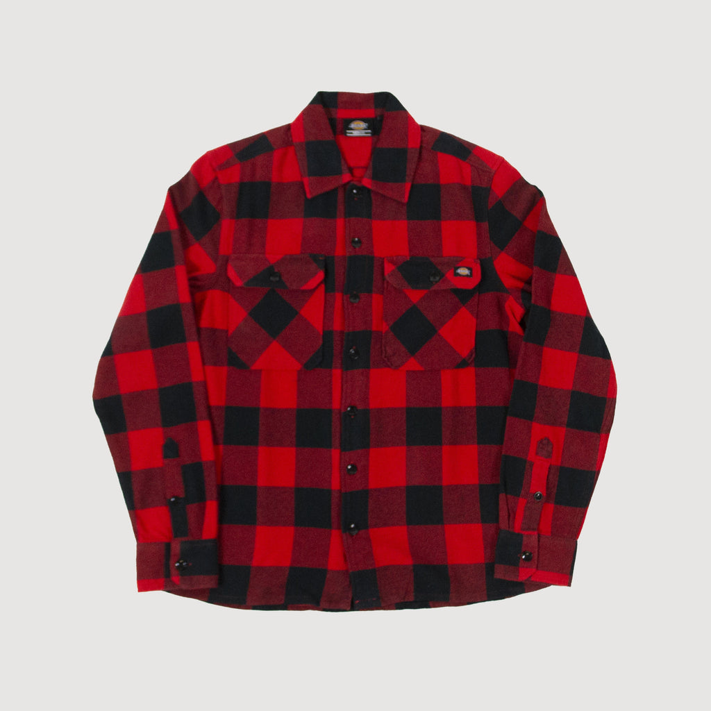 Dickies LS New Sacramento Shirt - Red Front 