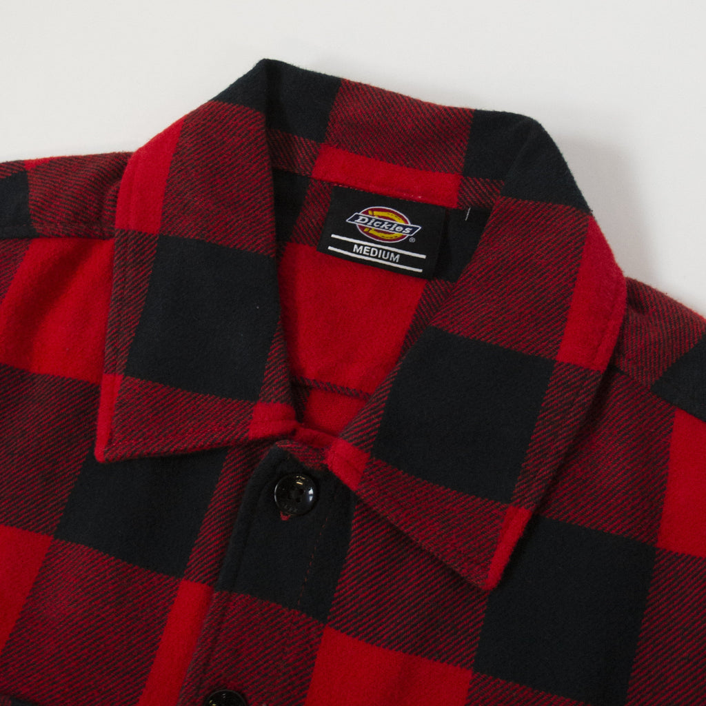 Dickies LS New Sacramento Shirt - Red Collar