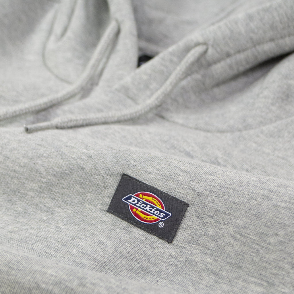 Dickies Oakport Hood - Grey Melange Woven Chest Logo Tab 