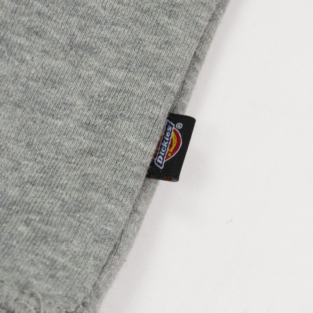 Dickies Oakport Quarter Zip - Grey Melange Side Woven Logo Tab 