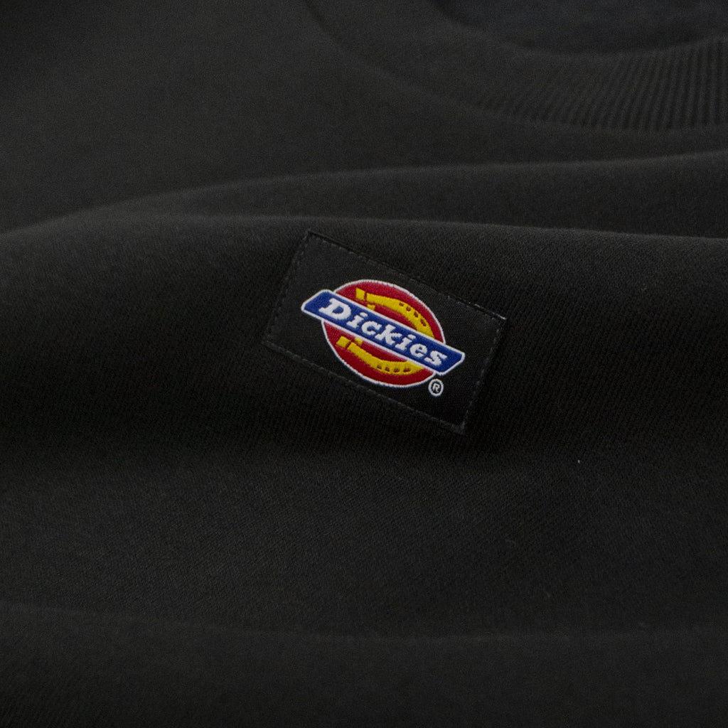Dickies Oakport Sweat - Black Woven Chest Logo Tab 