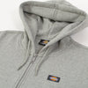 Dickies Oakport Zip Hood - Grey Melange Drawstring And Zip 
