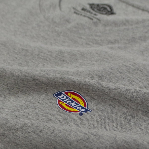 Dickies SS Mapleton Tee - Grey Melange Chest Logo 