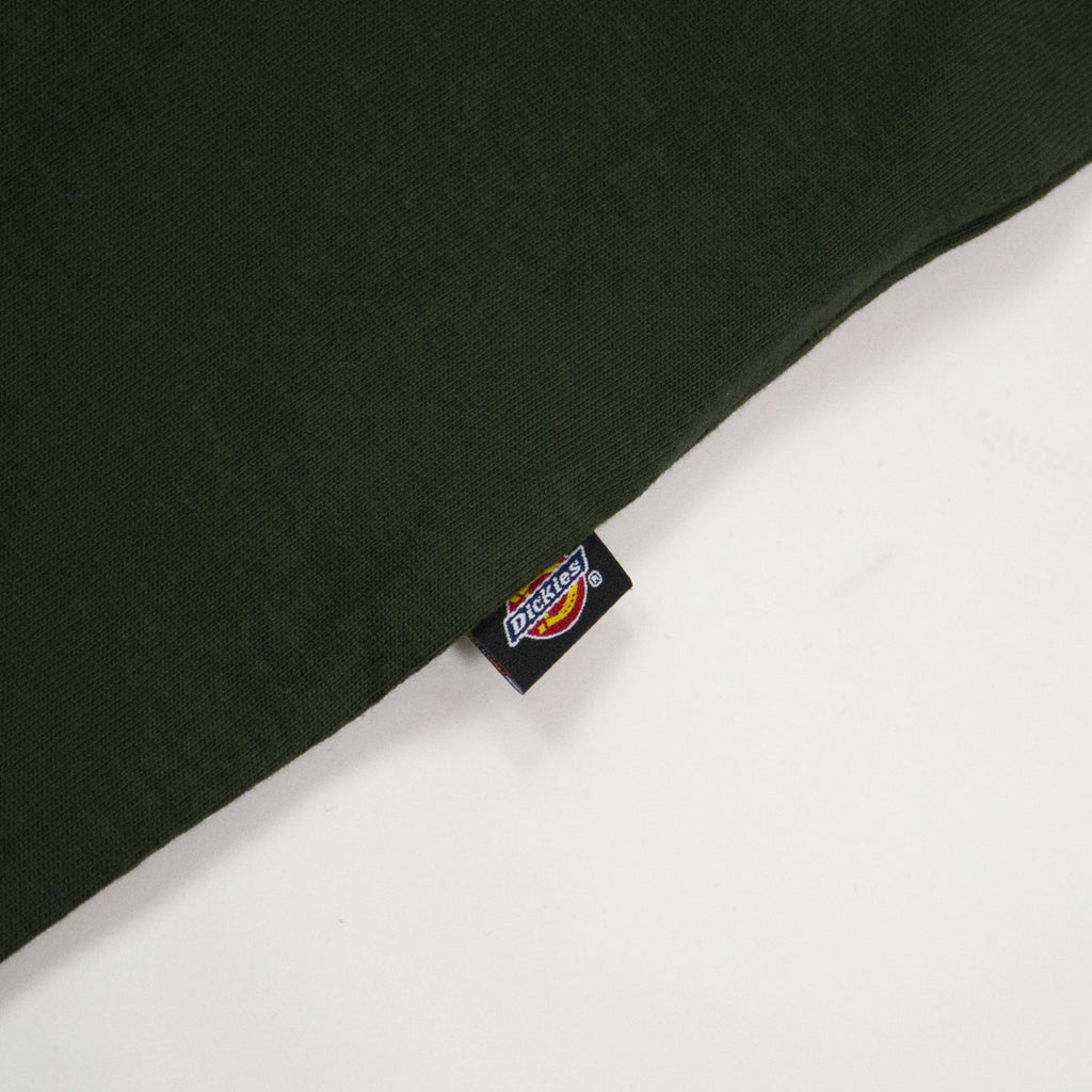 Dickies SS Mapleton Tee - Olive Green Side Woven Brand Tab 