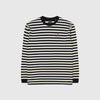 Edwin Basic Stripe TS LS - Black / White Garment Washed - Front