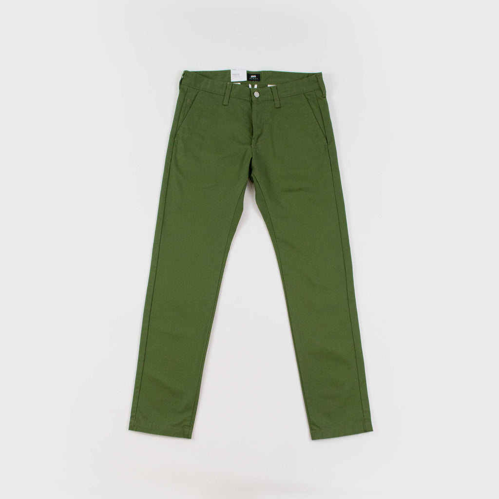 Edwin 55 Chino Compact Twill 9oz - Military Green Front View