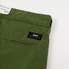 Edwin 55 Chino Compact Twill 9oz - Military Green Logo Close Up