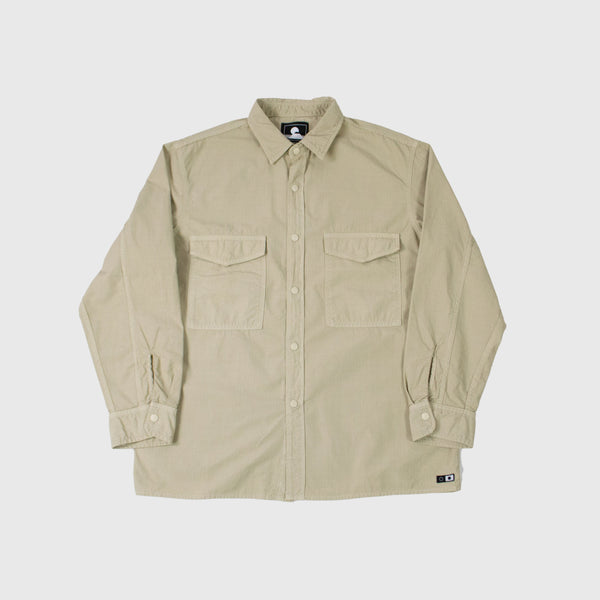 Edwin Big Shirt LS Rip Stop - Pelican Garment Dyed - Front