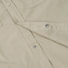 Edwin Big Shirt LS Rip Stop - Pelican Garment Dyed - Close Up