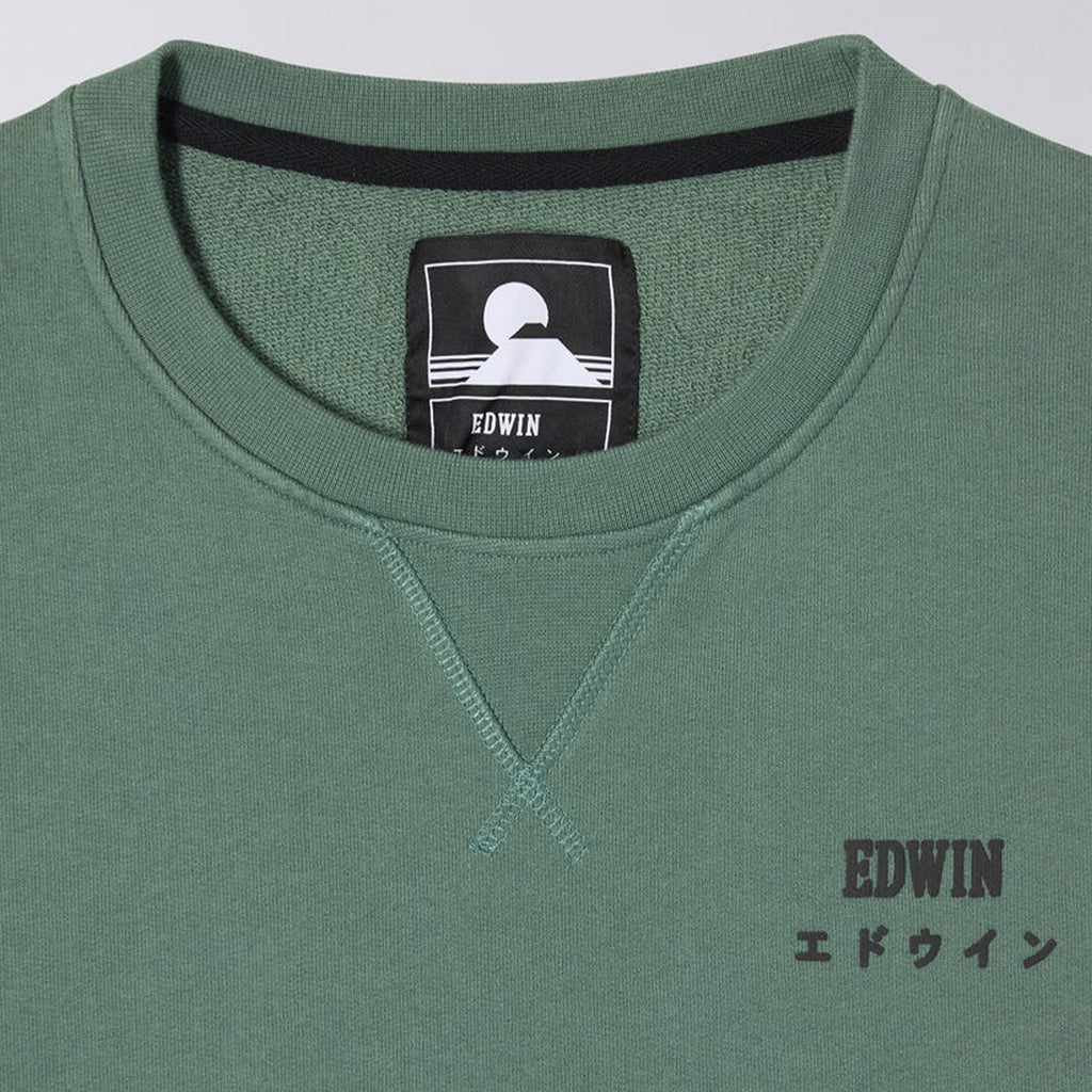 Edwin Base Crew Sweat - Blue Spruce Logo