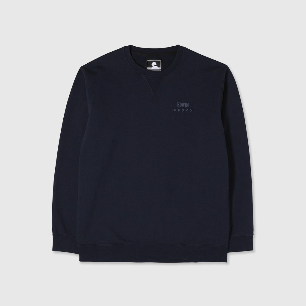 Edwin Base Crew Sweat - Navy Blazer Front