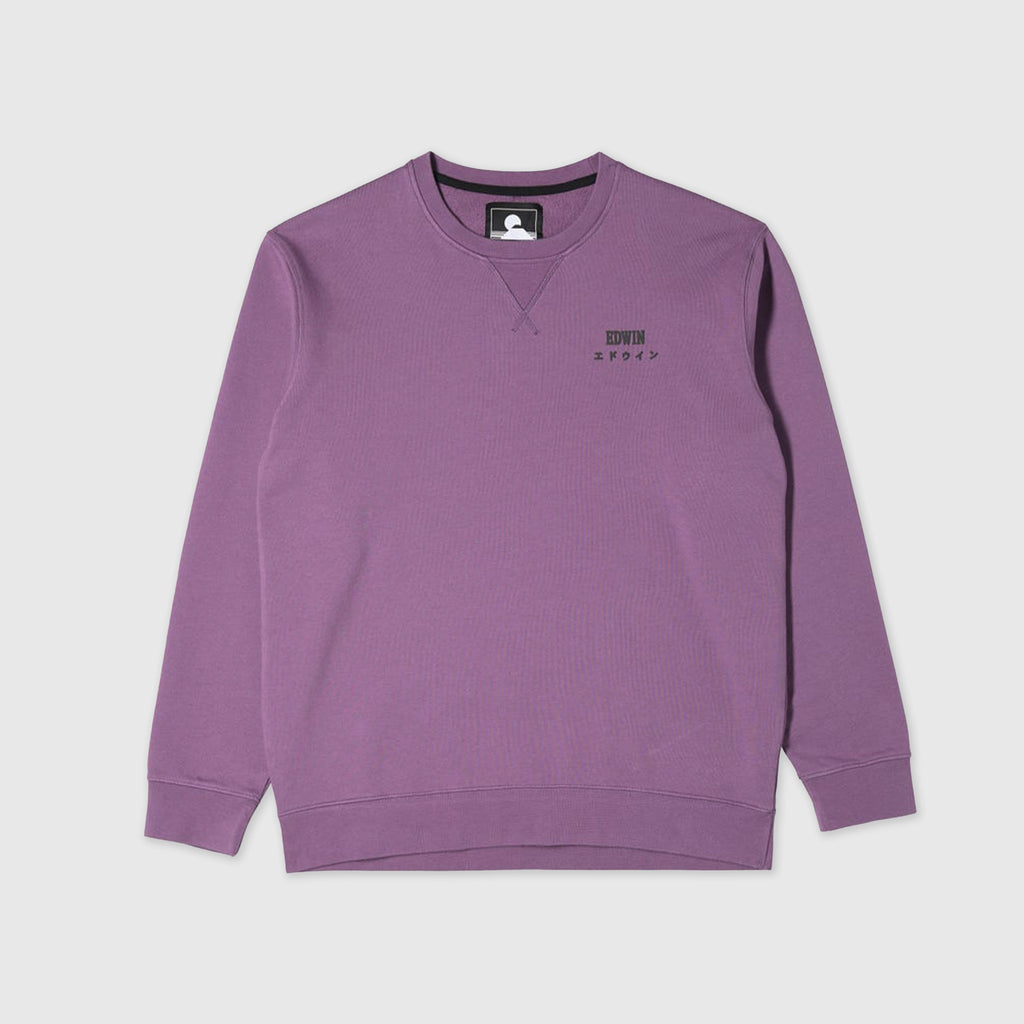 Edwin Base Crew Sweat - Chinese Violet Front