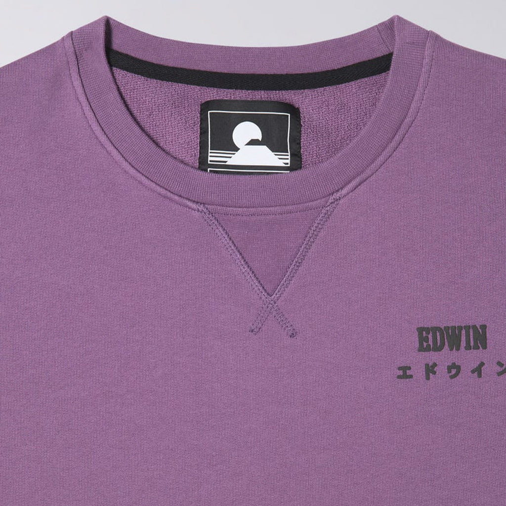 Edwin Base Crew Sweat - Chinese Violet Logo