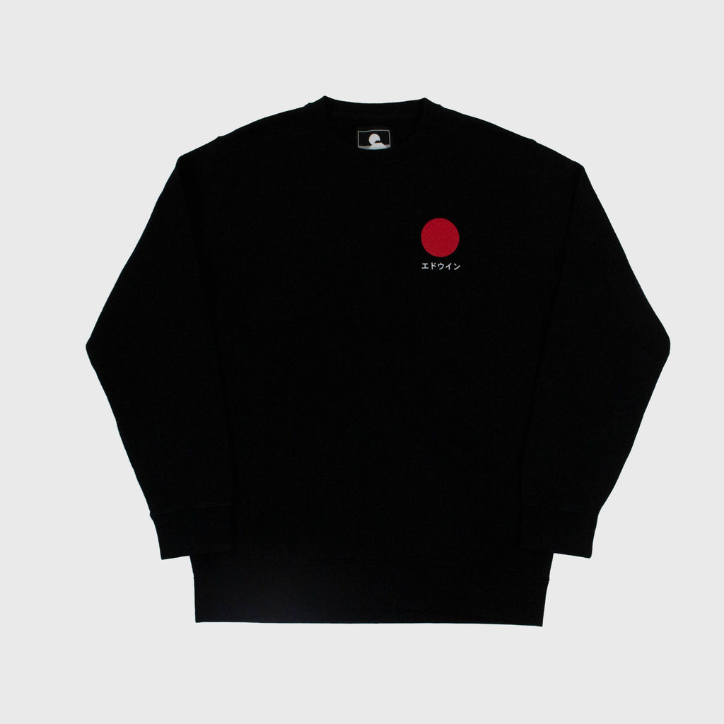  Edwin Japanese Sun Sweat - Black Garment Washed Front