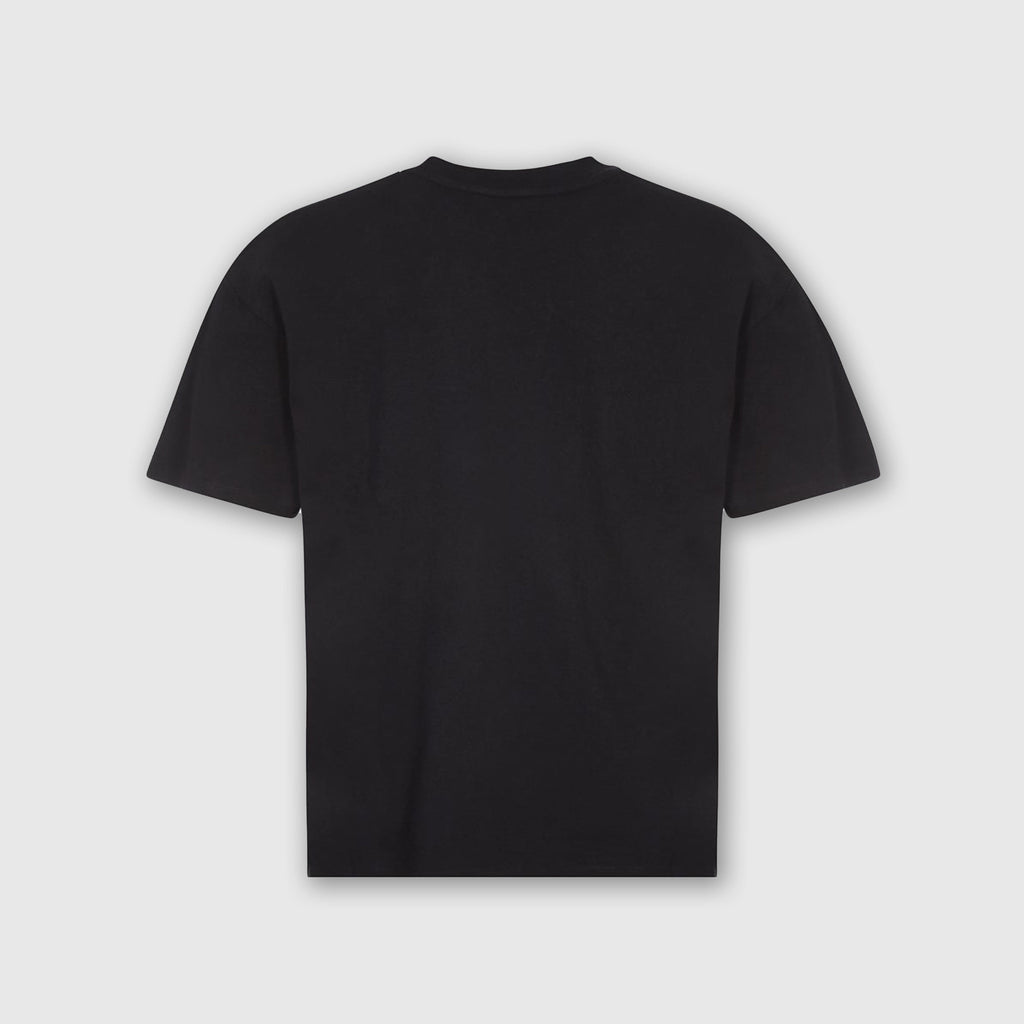 Edwin Katakana Embroidery Tee - Black Ton In Ton Emb - Back