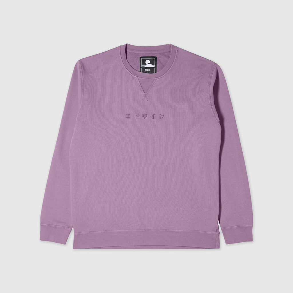 Edwin Katakana Sweat - Chinese Violet Front