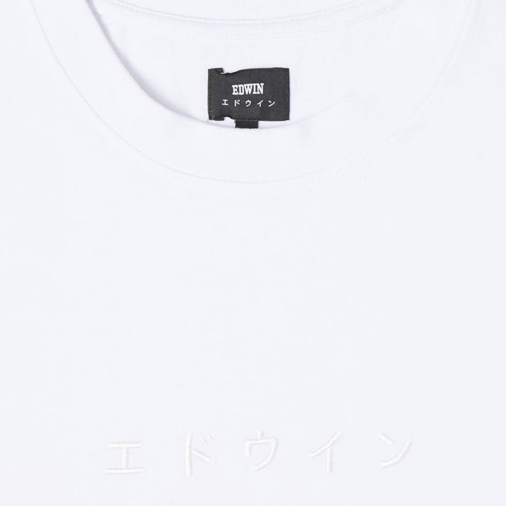 Edwin SS Katakana Embroidery Tee - White Logo