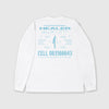 Edwin LS Pro Healer Tee - White Garment Washed Back