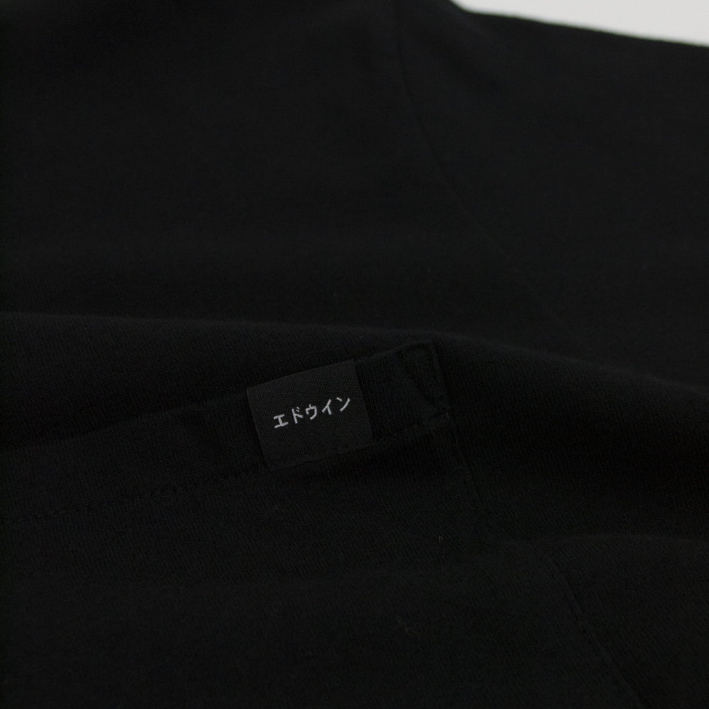 Edwin SS Pocket Tee - Black Garment Washed Pocket Tab