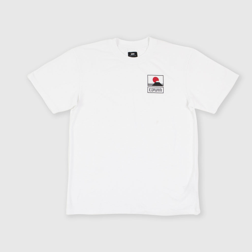 Edwin SS Sunset On Mt Fuji Tee - White Front