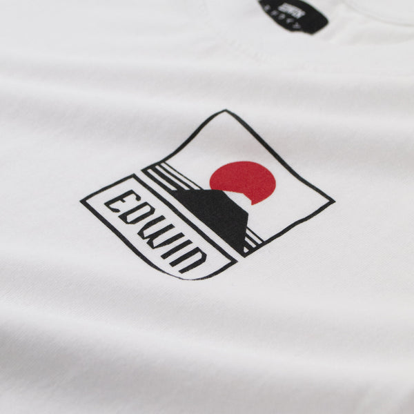Edwin SS Sunset On Mt Fuji Tee - White Graphic