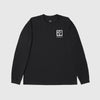 Edwin LS Hanani Tee - Black Garment Washed Front With Chest Graphic 