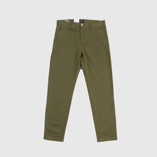 Edwin Regular Chino - Uniform Green Front 