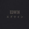 Edwin SS Logo Chest Tee - Black Garment Washed Logo