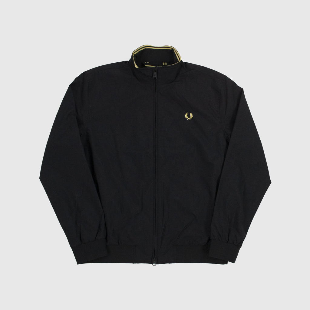  Fred Perry Brentham Jacket - Black / Gold Front
