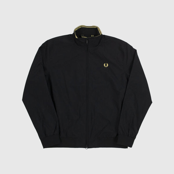  Fred Perry Brentham Jacket - Black / Gold Front