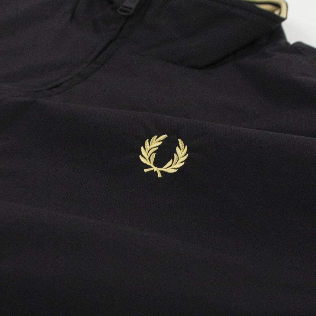 Fred Perry Brentham Jacket - Black / Gold Embroidered Logo
