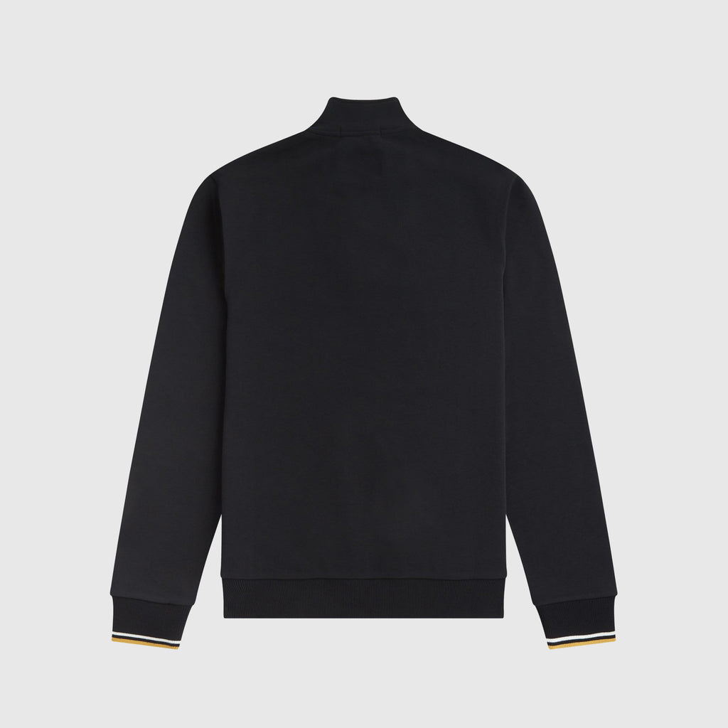 Fred Perry Half Zip Sweat Shirt - Black Back 