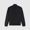 Fred Perry Half Zip Sweat Shirt - Black Back 