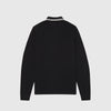 Fred Perry LS Twin Tipped Polo Shirt - Black Back 