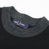 Fred Perry Space Dye Trim Jumper - Black Banded Neckline