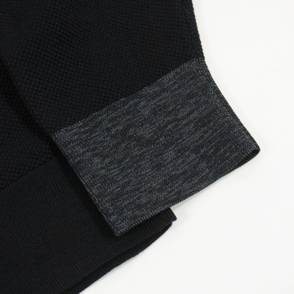  Fred Perry Space Dye Trim Jumper - Black Cuffs