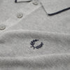 Fred Perry SS Tipped Knitted Shirt - 420 Steel Marl Laurel Wreath