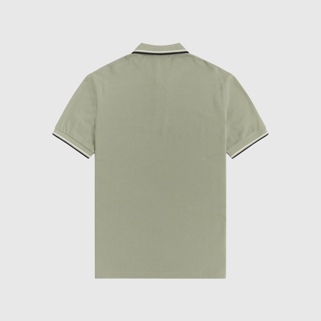 Fred Perry SS Twin Tipped Polo Shirt - Seagrass Back