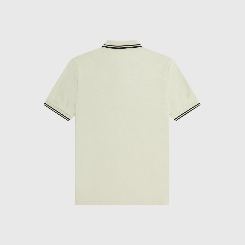 Fred Perry Twin Tipped Fred Perry Shirt - Light Oyster / Black - Back