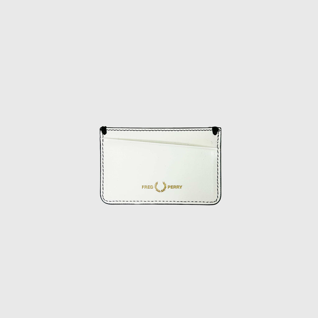 Fred Perry Contrast Leather Card Holder - Black / White
