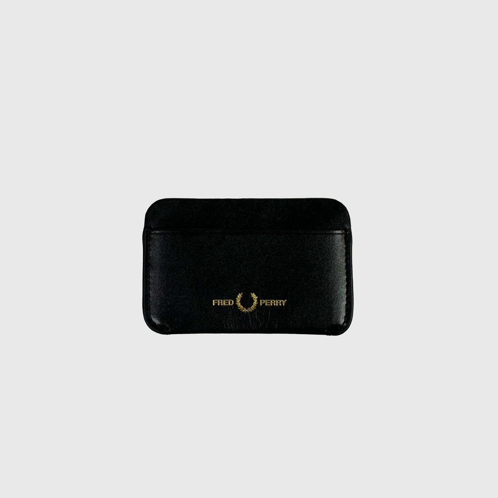 Fred Perry Leather Card Holder - Black / Gold