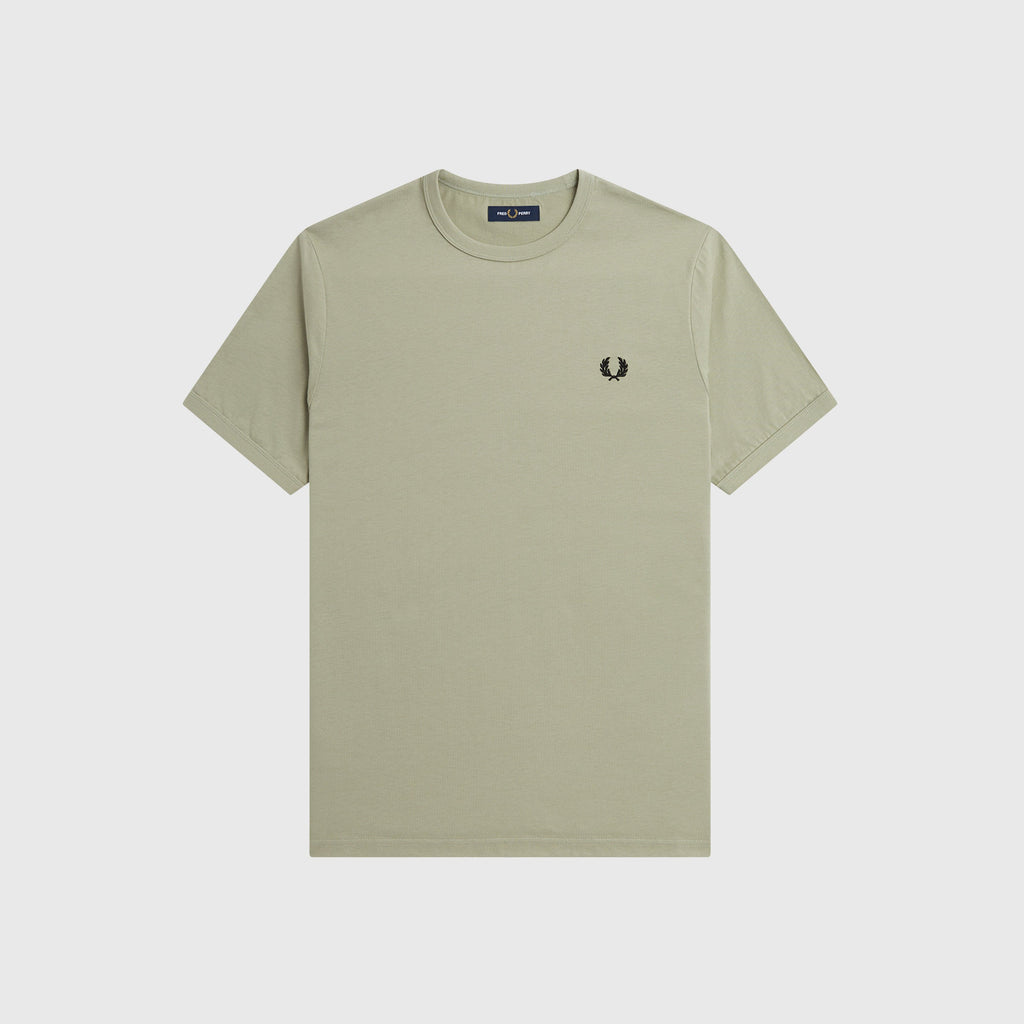 Fred Perry Ringer Tee - Seagrass - Front