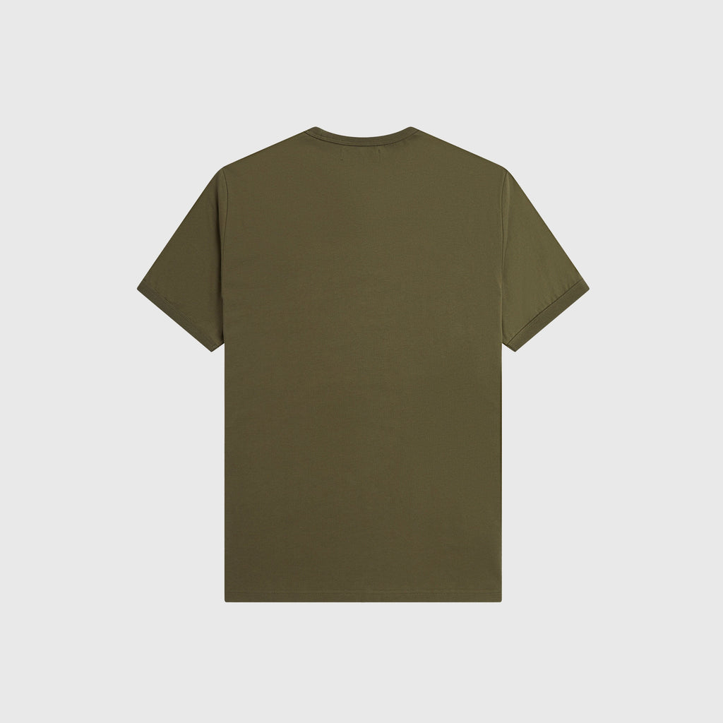 Fred Perry Ringer Tee - Uniform Green - Back
