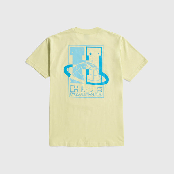 HUF Galaxywide Tee - Lime - BackHUF Galaxywide Tee - Lime - Back