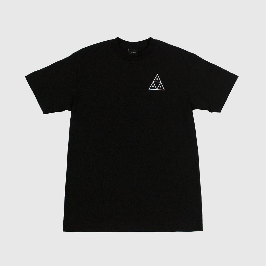 HUF SS Essentials Triple Triangle Tee - Black Front