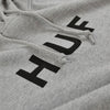HUF Essentials OG Logo Hood - Grey Heather Logo Close Up