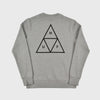 HUF Essentials TT Crew - Grey Heather Back View