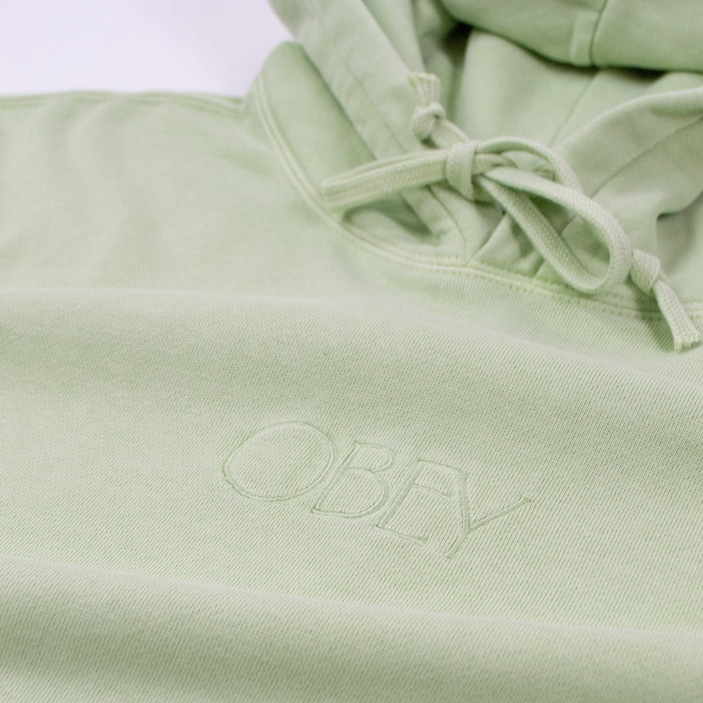 Obey Unlimited Pigment Hood - Pigment Cucumber - Close Up